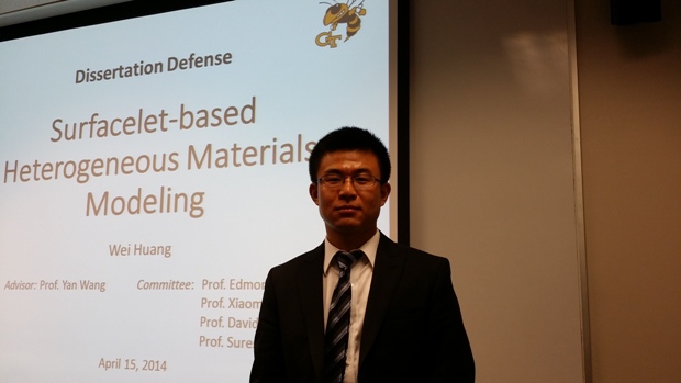 Wei Huang defended his Ph.D. dissertation (April 15, 2014), now with HP Lab