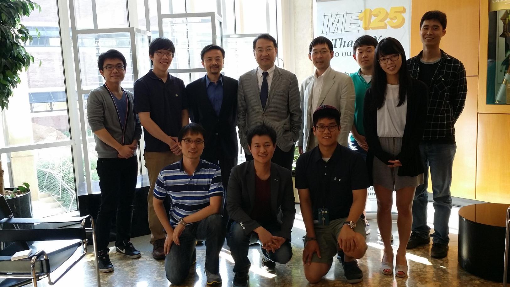 Dean Kunwoo Lee, Vice Dean Sukwon Cha of Seoul National U. visit Tech (May 23, 2014)