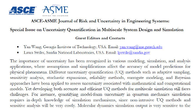 Call for papers: JRISK Multiscale Systems Uncertainty Quantification special issue