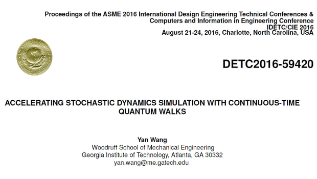 Multibody Systems, Nonlinear Dynamics, & Control (MSNDC) Conference Best Paper (August 2016)
